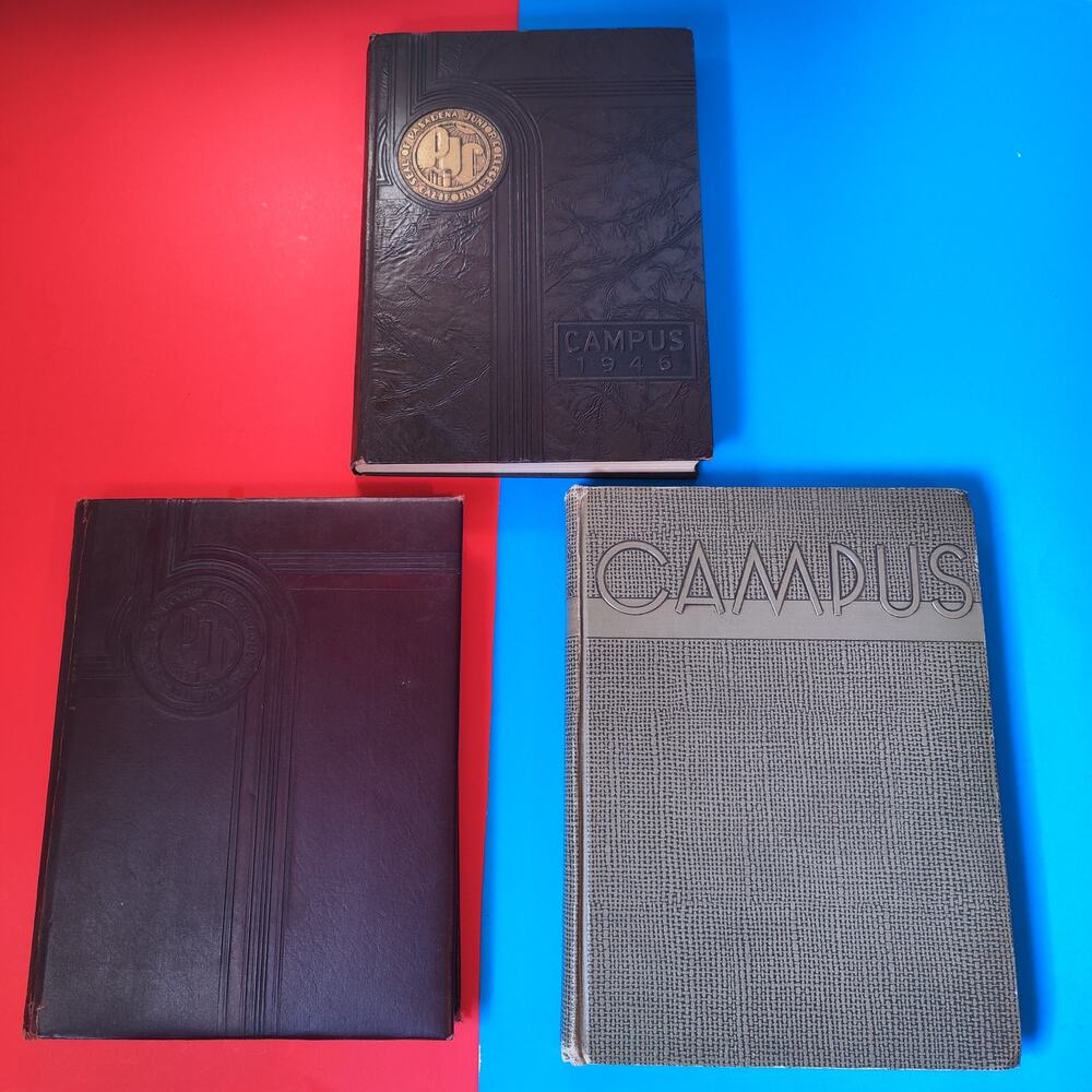 Lot of 3 1946-1948 Pasadena Junior College Yearbooks los angeles CA rose bowl